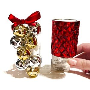 Bath & Body Works Wallflowers Sleigh Bells Bow Red Gold Silver Christmas Holiday